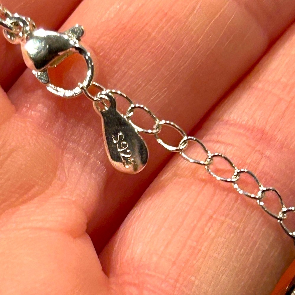 Licol Bracelet Italy .925 Silver Mixed Tubular + Chain Style - Picture 6 of 15